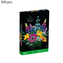(939 Pcs)Bloemenboeket Bouwsteen 10313 10314 Abs Plastic Doe-het-zelf Montage Speelgoed Kleurrijk