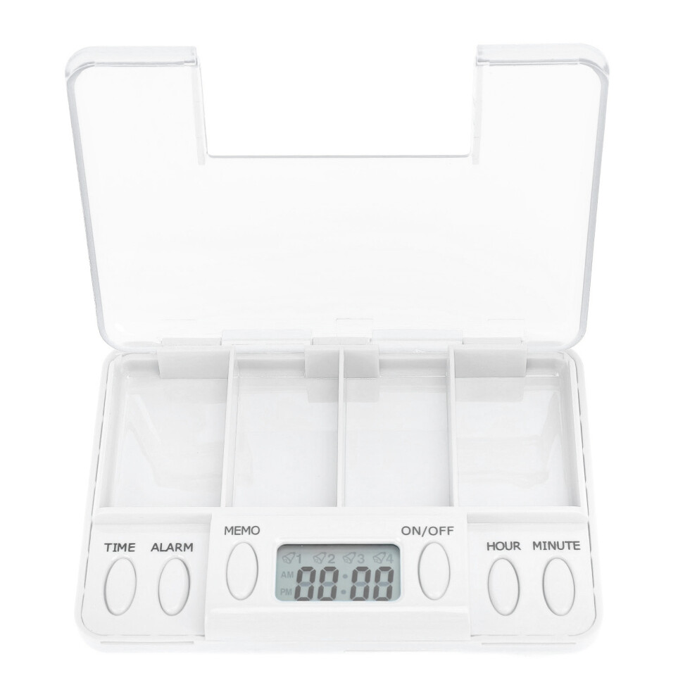 Digital Smart Medicine Reminder Box, 10cm, 7cm, White