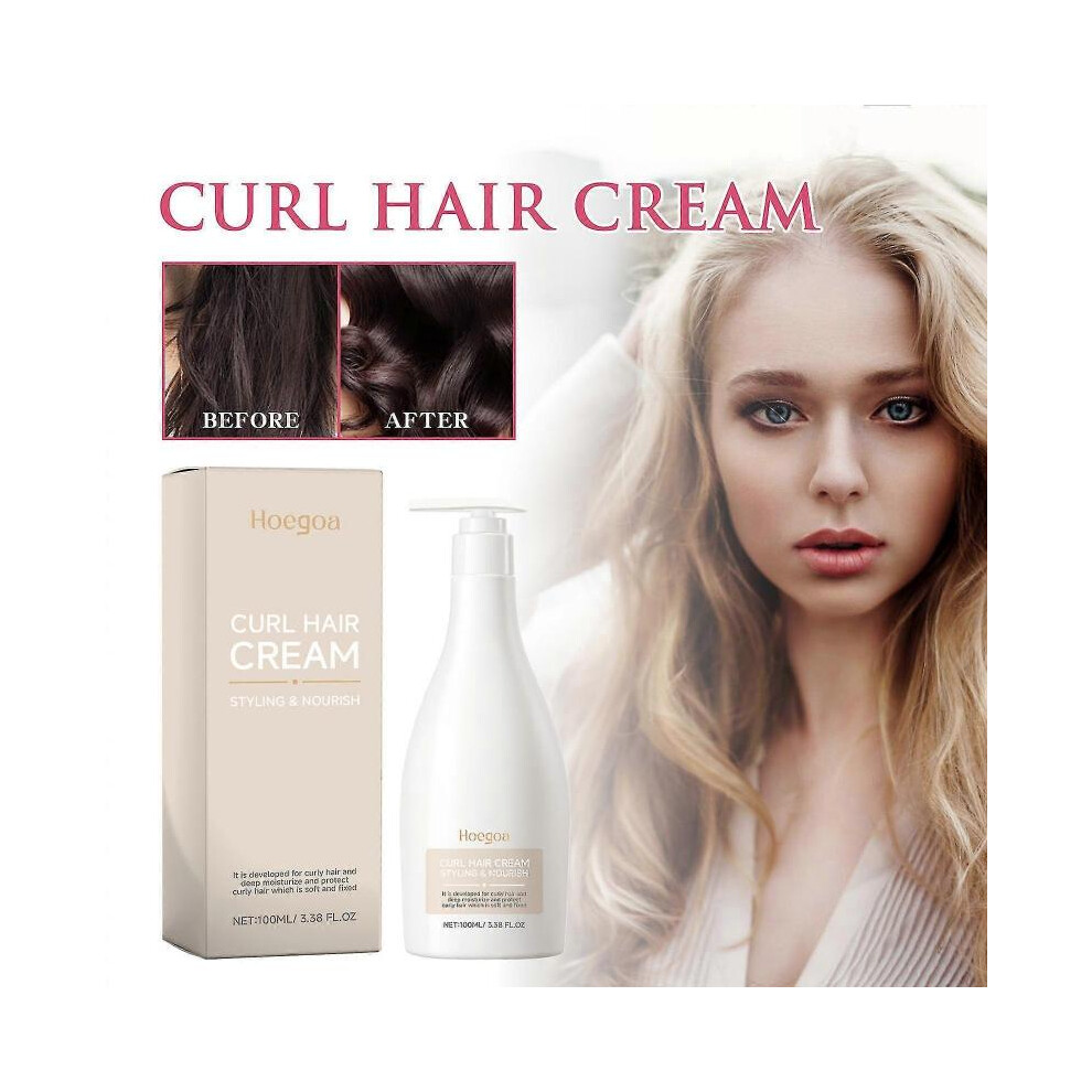 Curl Hair Cream - Styling & Nourish, Curl Cream for Wavy Hair, Curl Defining Cream for Curly Hair, Curly Hair Cream