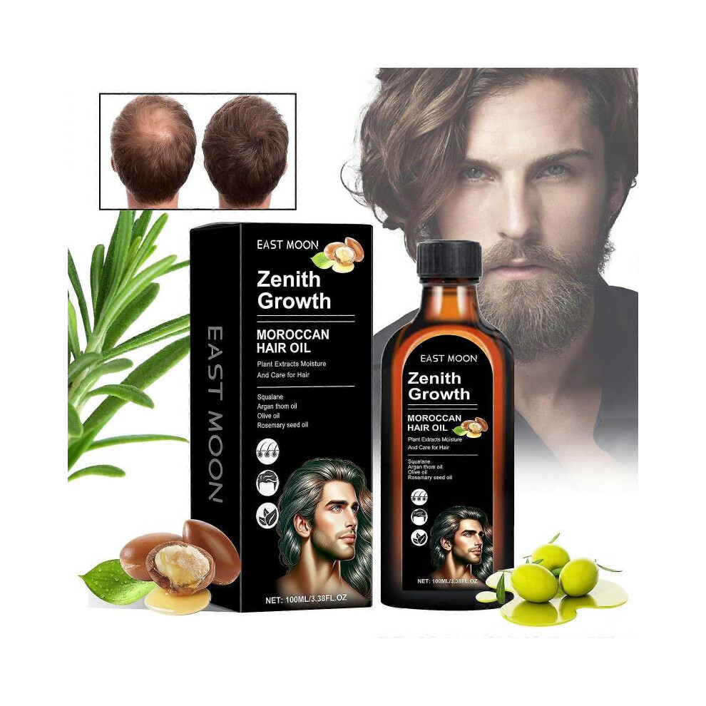 Argan hair oil, rosemary hair oil, plant extract moisturizing argan anti-hair loss oil, natural smooth hair oil