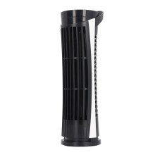 Bladeless 90 Oscillating Tower Fan 34dB Quiet 2 Speeds USB Black