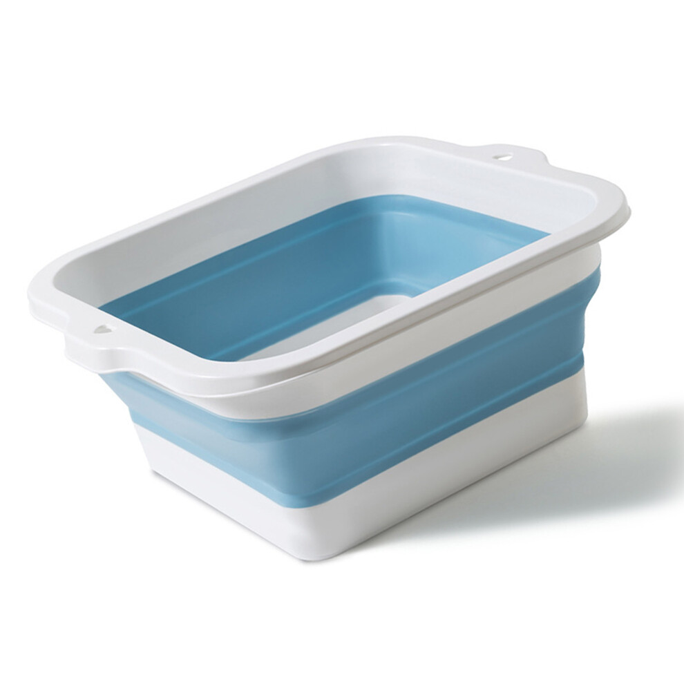Multipurpose Foldable Foot Bath Tub Eco-Friendly Silicone Blue