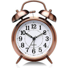 (Gold) Lebanghui 4 Inches Twin Bell Loud Alarm Clock For Heavy Sleepers
