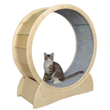 Katzenlaufrad Laufband Cat Treadmill Wheel Indoor Use Large Solid Wood Model B M Indoor Pet Exercise Toy