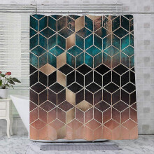 (180x180cm, Orange) Lebanghui Modern Bathroom Waterproof Shower Curtain Colors Sizes Available