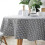 (grey) 59 inches 150cm diameter polycotton round tablecloth 2