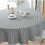 (grey) 59 inches 150cm diameter polycotton round tablecloth 1