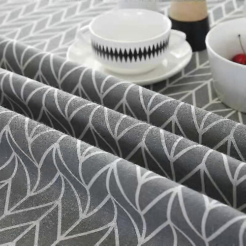 (grey) 59 inches 150cm diameter polycotton round tablecloth 2