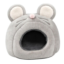 Pet Bed For Guinea Pigs And Hamsters - Cotton Nest, Grey, Cage Accessory For Small Pets
