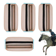 Protective Fly Leggings, Horse Fly Leg Wraps, Reusable Leg Wraps, Stall And Pasture Use, Champagne Color