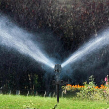 (A) Sprinkler Tripod Round Sprinkler Large Area 360 Degree Automatic Rotating Irrigation Sprinkler For Garden, Lawn