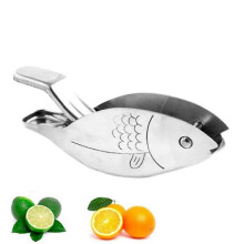 (1pcs) 1/2pcsFish Shape Stainless Steel Lemon/Lime/Citrus Squeezer, Manual Juicer Hand Press Kitchen Tool Gadgets
