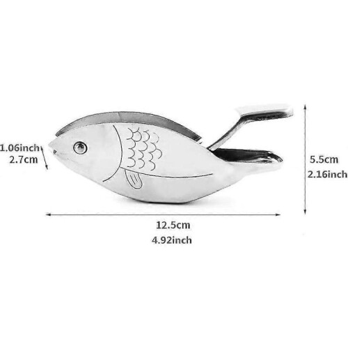 (2pcs) 1/2pcsFish Shape Stainless Steel Lemon/Lime/Citrus Squeezer, Manual Juicer Hand Press Kitchen Tool Gadgets 2