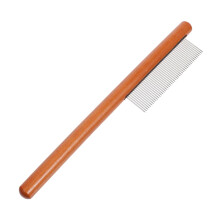 Pet Hair Removal Comb Wooden Handle Metal Teeth For Cats And Dogs Small Pets Narrow Grooming Tool