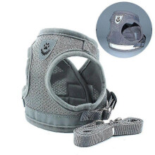 (XS, Grey) Lebanghui Cat Harness, Cat Harness Escape Proof