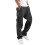 (2XL, Black) Lebanghui Men Solid Multi Pockets Combat Cargo Pants Casual Baggy Work Straight Trousers 1