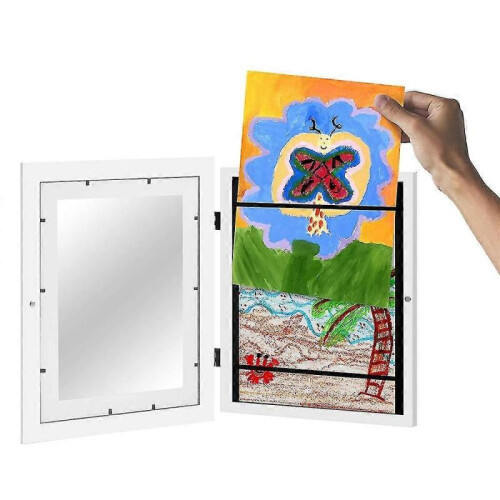 (White) Kids Art Frames, Front-opening, Great For Drawings, Artworks, Art Projects, Schoolwork, Home Or Office 1