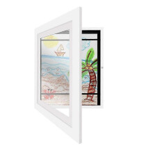 (White) Kids Art Frames, Front-opening, Great For Drawings, Artworks, Art Projects, Schoolwork, Home Or Office