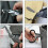 (Black and orange suit) Multifunctional first aid tactical folding scissors outdoor survival tool combination tactical scissors 2
