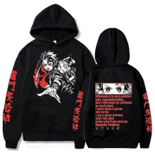 (S, A) Unisex Cool Anime Manga Hoodie Fashion Printed Sweatshirt Pullover Long Sleeve Hooded Pullover