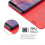 (CARMINE RED) HTC U12 PLUS Case - Protective Case with Card Slots and Stand Function 3