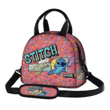 (A) 2024 Stitch Cartoon Insulated Lunch Pack Box Bag Kids Boys Girls School Food Snack Picnic Box Store Bags Handbag Gift