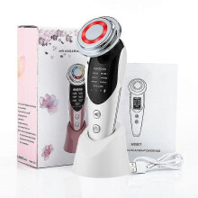 (7 in 1 White) Lebanghui 7 In 1 Face Lift Devices Rf Microcurrent Skin Rejuvenation Facial Massager Light Therapy Anti Aging Wrinkle Beauty Apparatus