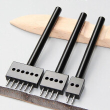 (8mm) Lebanghui 3pcs Round Stitching Punch Tools 4/5/6/8mm Diy Leather Spacing Punching Tool Perforated Leather Craft Tools