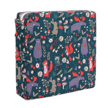 (Green) Lebanghui Cute Booster Seat Chair Child  Comfortable Seat Cushion Children  Stable Dimensionally Safety Buckle Washable Cover
