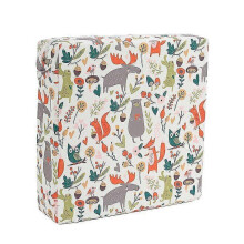 (White) Lebanghui Cute Booster Seat Chair Child  Comfortable Seat Cushion Children  Stable Dimensionally Safety Buckle Washable Cover