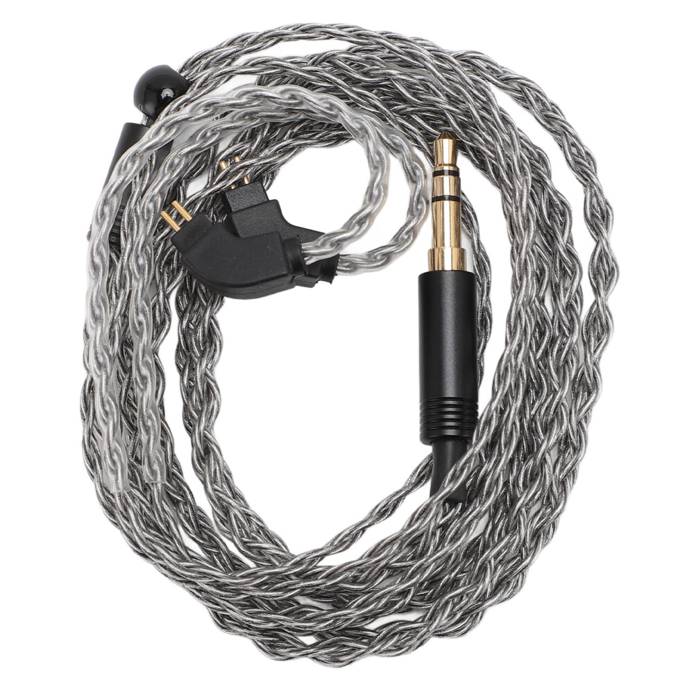 Upgrade 3.5Mm To 2 Pin 0.78Mm Earphone Cable 1.2M Silver 4921337424658