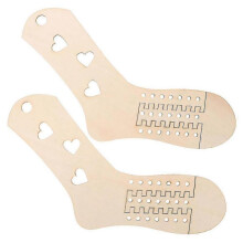 (A) 2pcs/set Adjustable Size Wooden Sock Blockers Socking Stretchers For Knitting & Crochet Socks