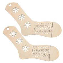 (B) 2pcs/set Adjustable Size Wooden Sock Blockers Socking Stretchers For Knitting & Crochet Socks