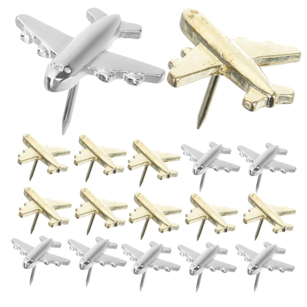 Metal Push Pins 24-Pack - Steel Thumbtacks For Office Decor, Bulletin Boards, Durable Portable Pins 6947110923956