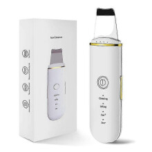 (White)Lebanghui Ultrasonic Skin Scrubber Ion Facial Cleanser