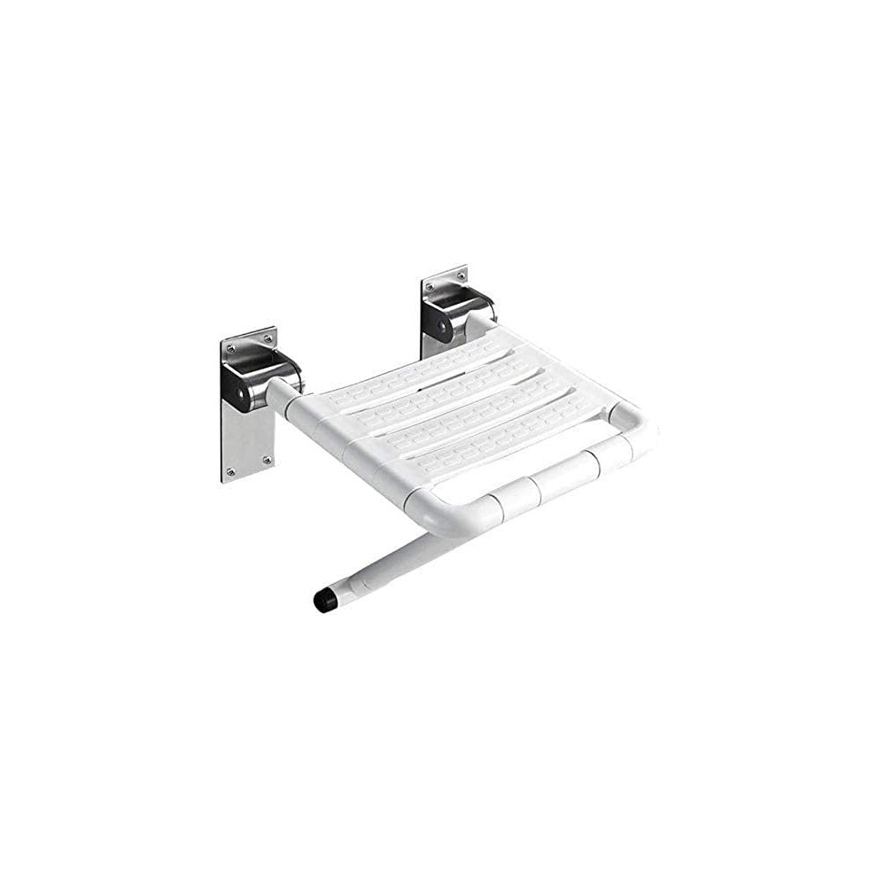 Folding Wall-Mounted Shower Stool, Stainless Steel Base, 200 Kg Capacity, Bath Aid for Seniors and Disabled