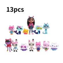 13pcs Set Gabbys Dollhouse Figure Model Toys Dolls Cake Topper Decor Kids Gift