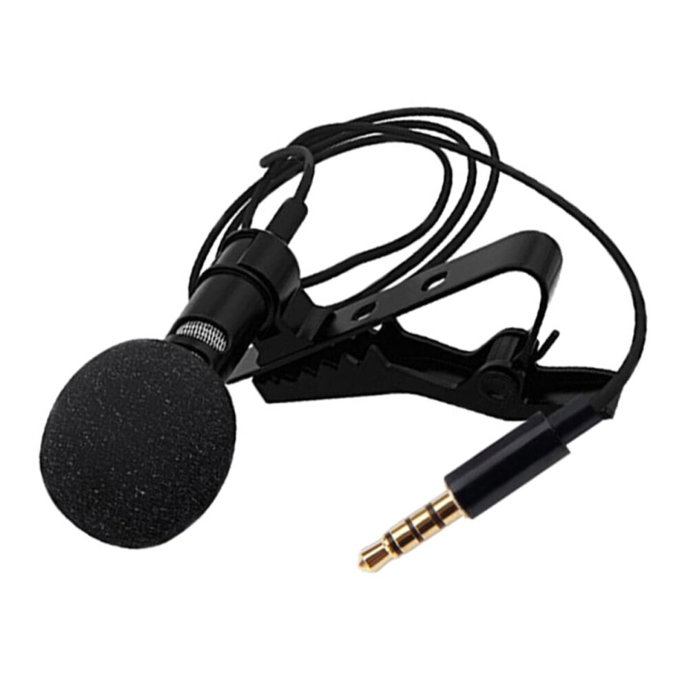 Clip Lavalier Microphone With -Plated Connector, Omnidirectional, Live Streaming, Online Teaching Gold 6276012285696