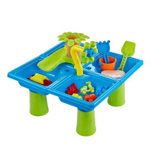 Sand and Water Play Table Indoor Outdoor - 24-Piece Sensory Learning Toy Set for Garden and Bath
