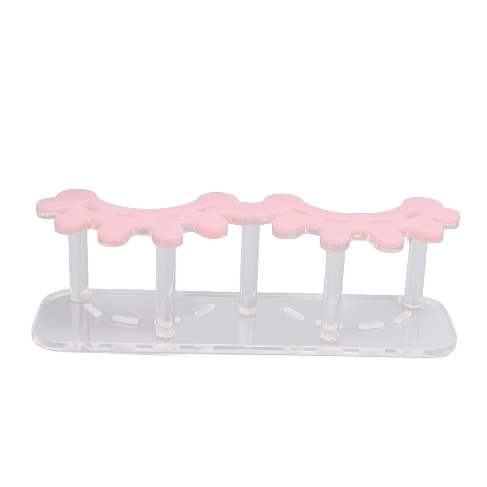 Pink Plastic Eyelash Tweezer Organizer With 8 Holes For Beauty Salons