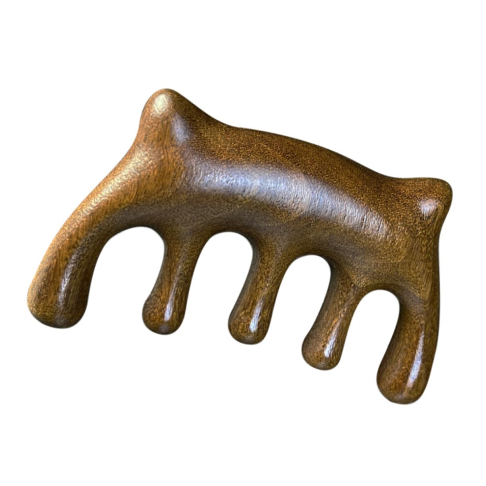 Unisex Wooden Scalp Massager: Ergonomic Massage Comb For Cats, Handheld Scalp Massager For Curly Hair Care