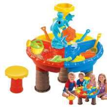 Kids Water Table Sensory Activity Playset, Interactive Learning Toy, 18.11 X 17.72 Inch Plastic, Backyard Beach Setup