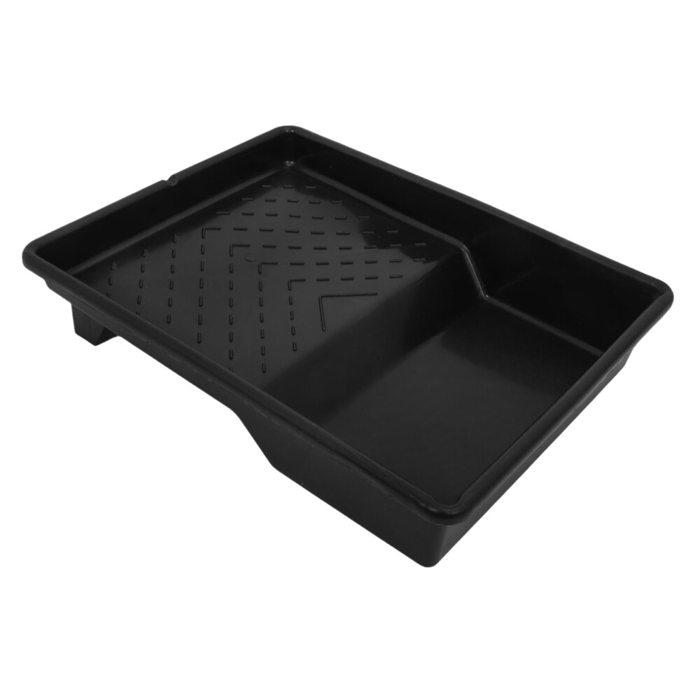 Paint Tray Plastic Black - Home Use Robust Tray Set With Pigment Mixing Plate And Painter's Roller Accessories 6947110924595