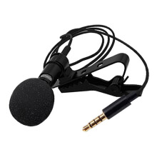 Clip Lavalier Microphone With Gold-Plated Connector Omnidirectional For Interviews Live Streaming Online Teaching 1 Set