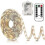 3m Battery LED Strip Lights with Remote Control, 90 LED Lights Strip Waterproof, 8 Modes, Dimmable, Timer, Self-Adhesive, Cuttable(Warm White) 1