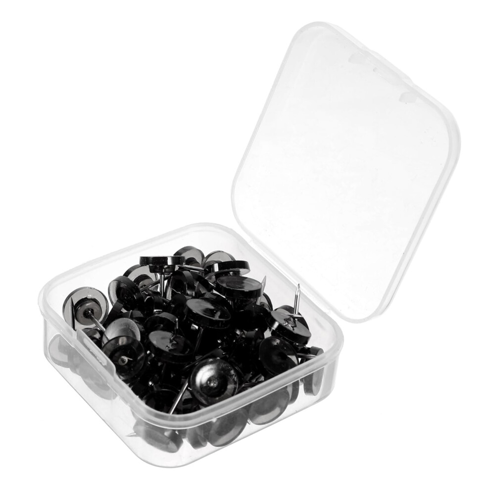 Small Round Push Pins Transparent And Black For Bulletin Boards And Cork Boards Map Marking And Photo Wall Decor 6482260448114