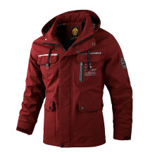 (Red,XL)Mannen winddichte jas voor buiten, windproof sportklimmen jas, warme jas