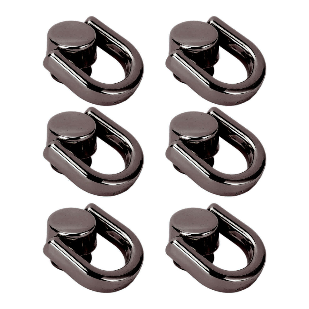 20Pcs Gray Zinc Alloy Iron D Ring Rivets 16X9.5mm For Leather 8481337444361