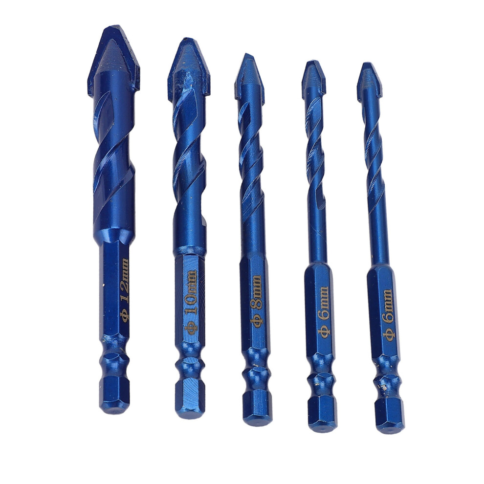 M35 Tungsten Steel Twist Drill Set 5Pcs For Stone Wood & Concrete 8211337444661
