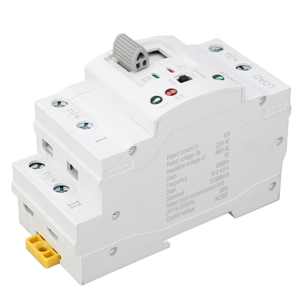 Dual Power Ats 2P 63A Millisecond Switch For Reliable Power 220V 4601337444633